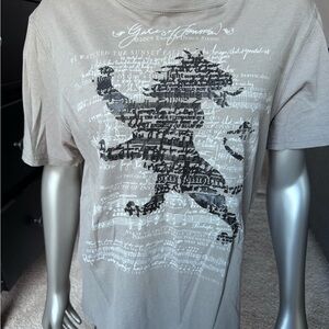 Mens Express TShirt Tee Music Lion Gray Grey Sz Medium M Very Nice